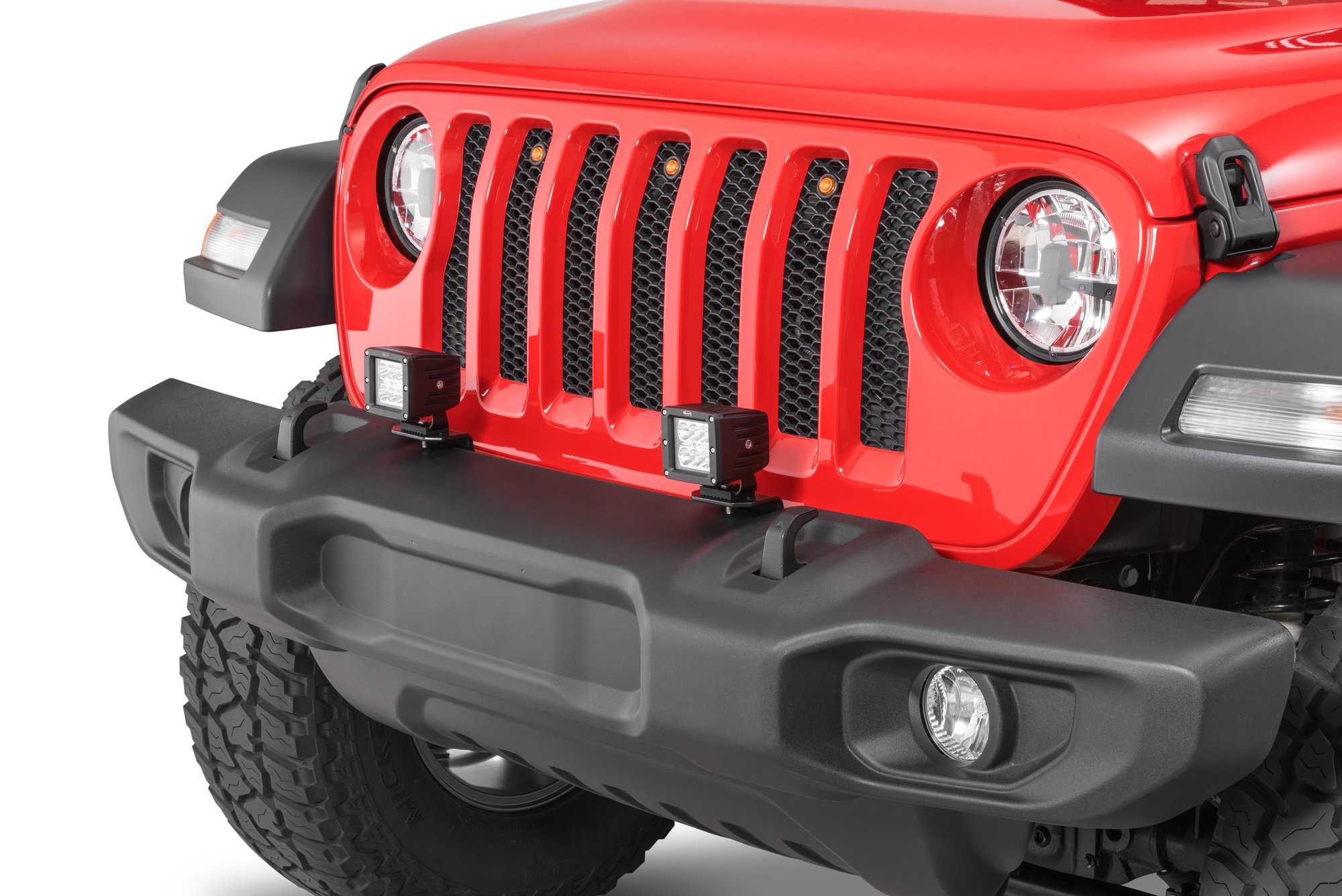 Jeep bumper hot sale lights